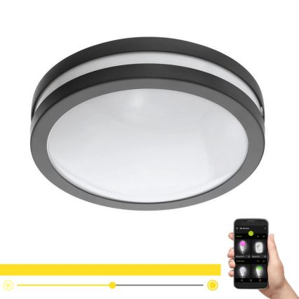 Eglo 33571 - LED Ρυθμιζόμενο φωτιστικό μπάνιου LOCANA-C LED/14W/230V IP44 μαύρο