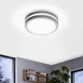 Eglo 33572 - LED Ρυθμιζόμενο φωτιστικό μπάνιου LOCANA-C LED/14W/230V IP44 ασημί