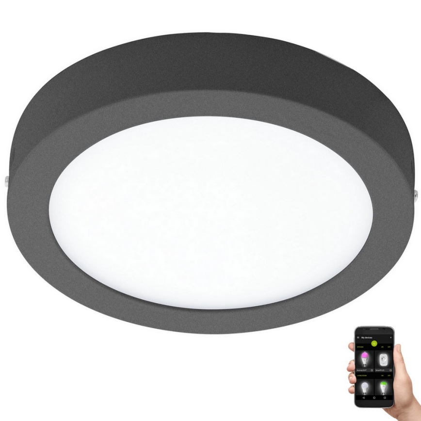Eglo 33577 - LED Ρυθμιζόμενο Φωτιστικό Οροφής ARGOLIS-C LED/16,5W/230V IP44 ανθρακί
