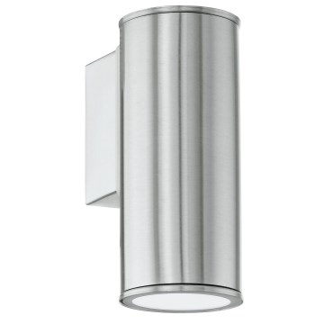 Eglo 33581 - LED RGBW Ρυθμιζόμενο εξωτερικό επιτοίχιο φωτιστικό RIGA 1xGU10/5W/230V 2700-6500K IP44 ματ χρώμιο