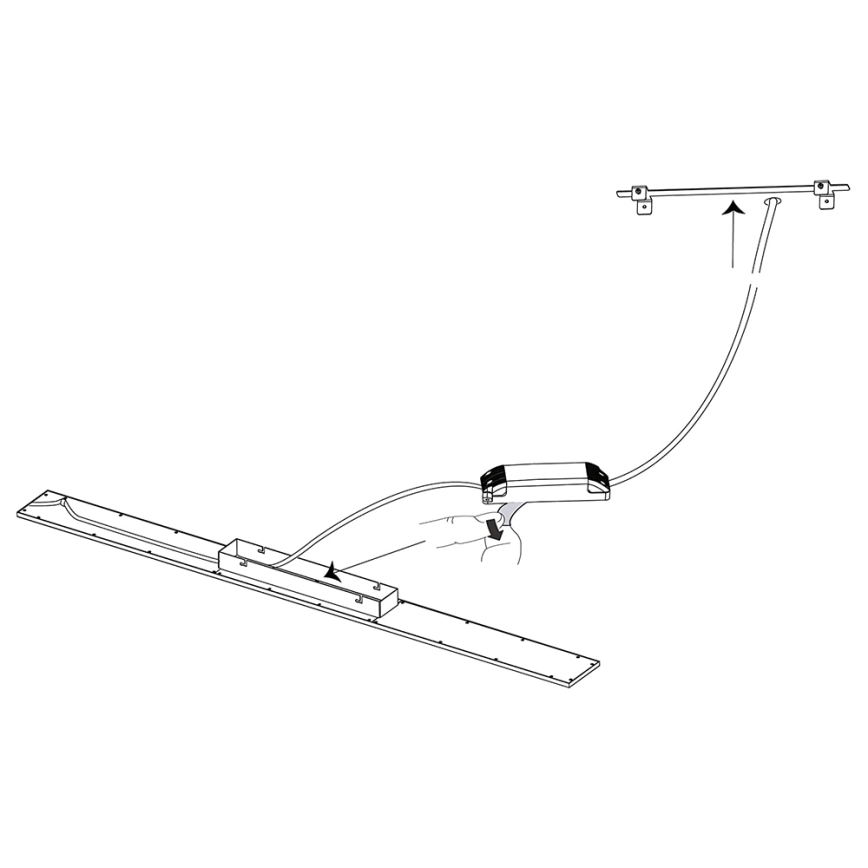 Eglo 33589 - LED RGBW Πάνελ dimming SALOBRENA-C LED/34W/230V + τηλεχειριστήριο