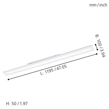 Eglo 33589 - LED RGBW Πάνελ dimming SALOBRENA-C LED/34W/230V + τηλεχειριστήριο