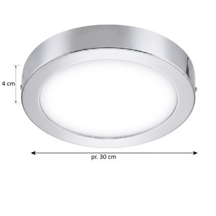 Eglo 33667 - LED RGBW Ρυθμιζόμενο φωτιστικό οροφής μπάνιου FUEVA-C LED21W/230V διάμ. 30 εκ. IP44