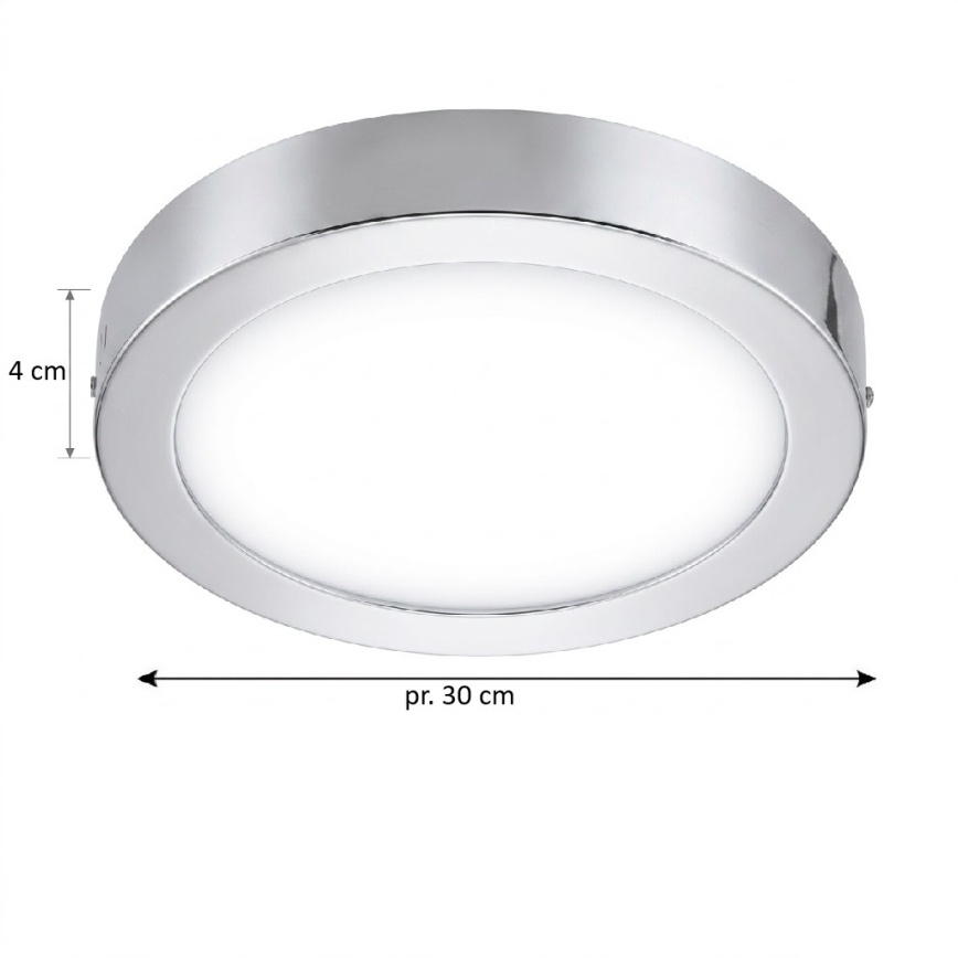 Eglo 33667 - LED RGBW Ρυθμιζόμενο φωτιστικό οροφής μπάνιου FUEVA-C LED21W/230V διάμ. 30 εκ. IP44