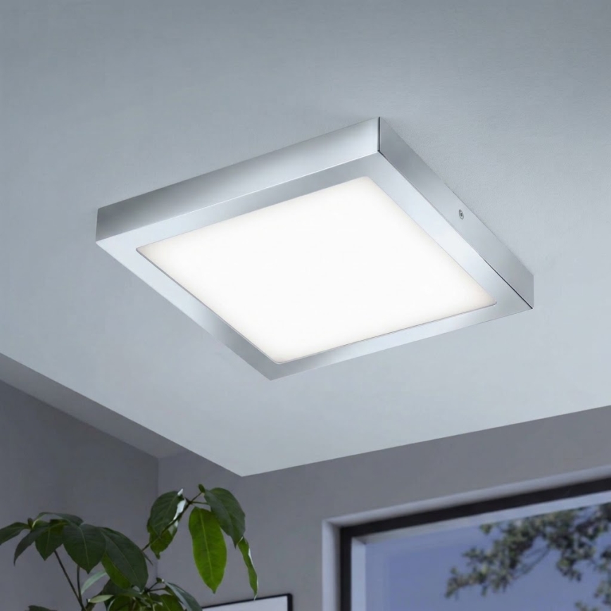 Eglo 33668-LED RGBW Ρυθμιζόμενο φωτιστικό μπάνιου FUEVA-C 21W/230V 2700-6500K 30x30cm IP44