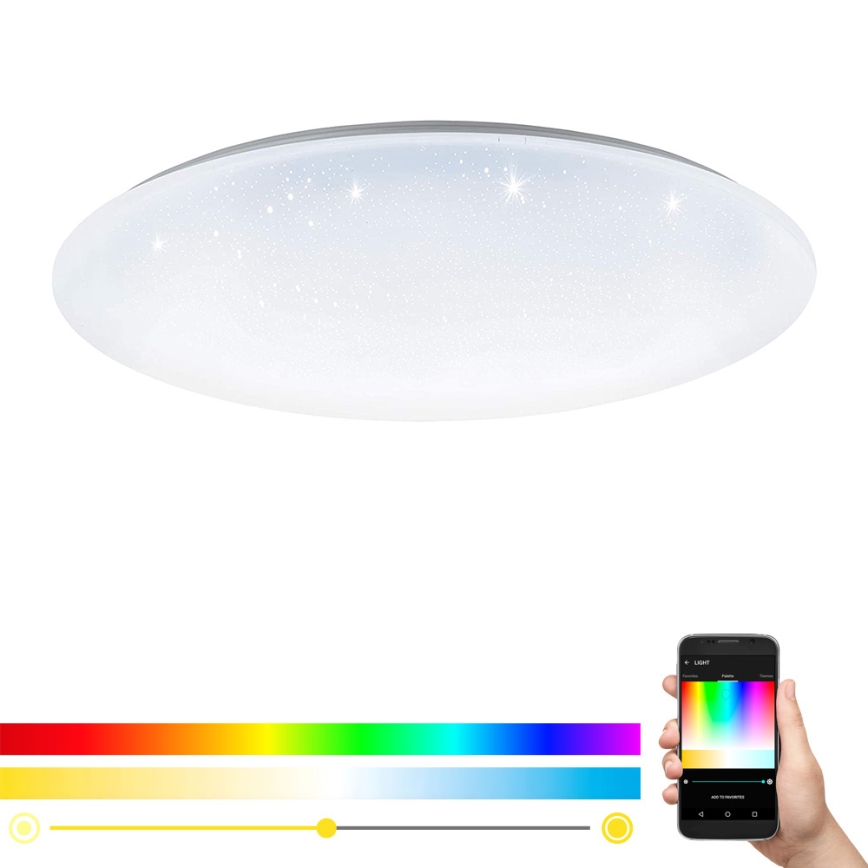Eglo 33669 - LED RGBW Dimmable φωτιστικό οροφής TOTARI-C LED/43W/230V 2700-6500K λευκό + τηλεχειριστήριο