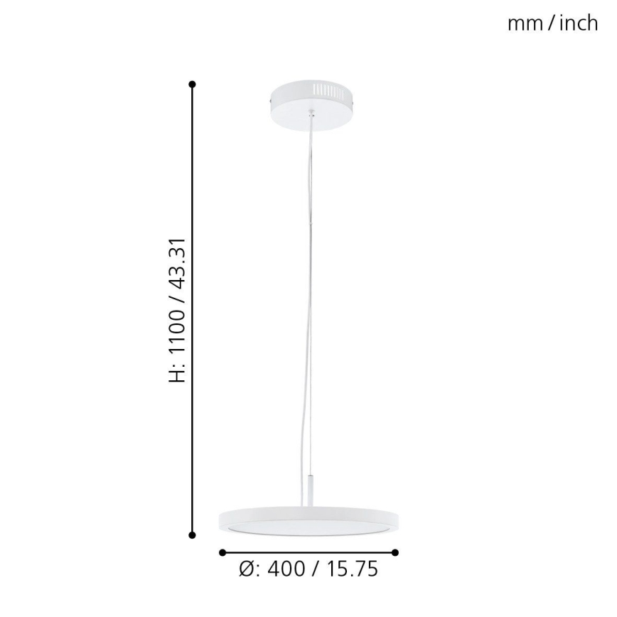 Eglo 33675 - LED RGBW Κρεμαστό φωτιστικό οροφής ντιμαριζόμενο CERIGNOLA-C LED/21W/230V 2700-6500K + τηλεχειριστήριο