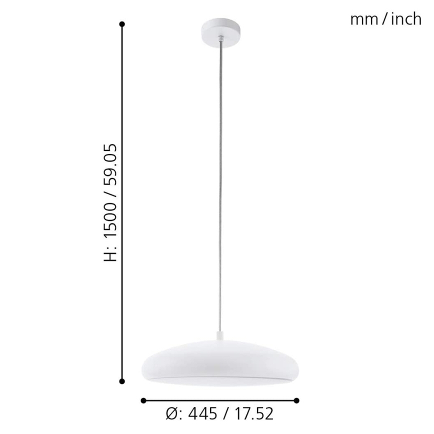 Eglo 33765 - LED RGBW Κρεμαστό φωτιστικό οροφής ντιμαριζόμενο RIODEVA-C LED/27W/230V 2700-6500K λευκό