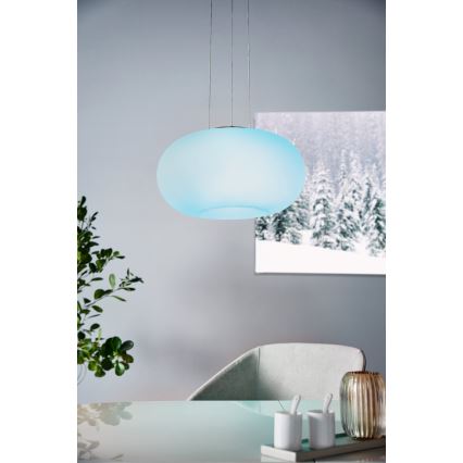 Eglo 33766 - Ρυθμιζόμενο φωτιστικό οροφής LED RGBW με καλώδιο OPTICA-C LED/22W/230V 2700-6500K διάμ. 37,5 εκ.
