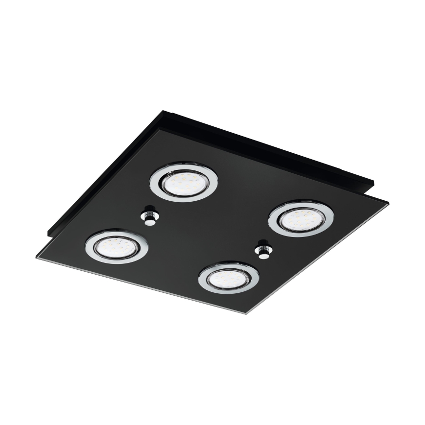 Eglo - Φωτιστικό οροφής LED 4xGU10/2,8W/230V 3000K μαύρο