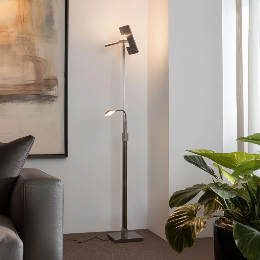 Eglo 33817 - LED Dimming touch επιδαπέδια λάμπα SOLANO LED/30W/230V + LED/4W