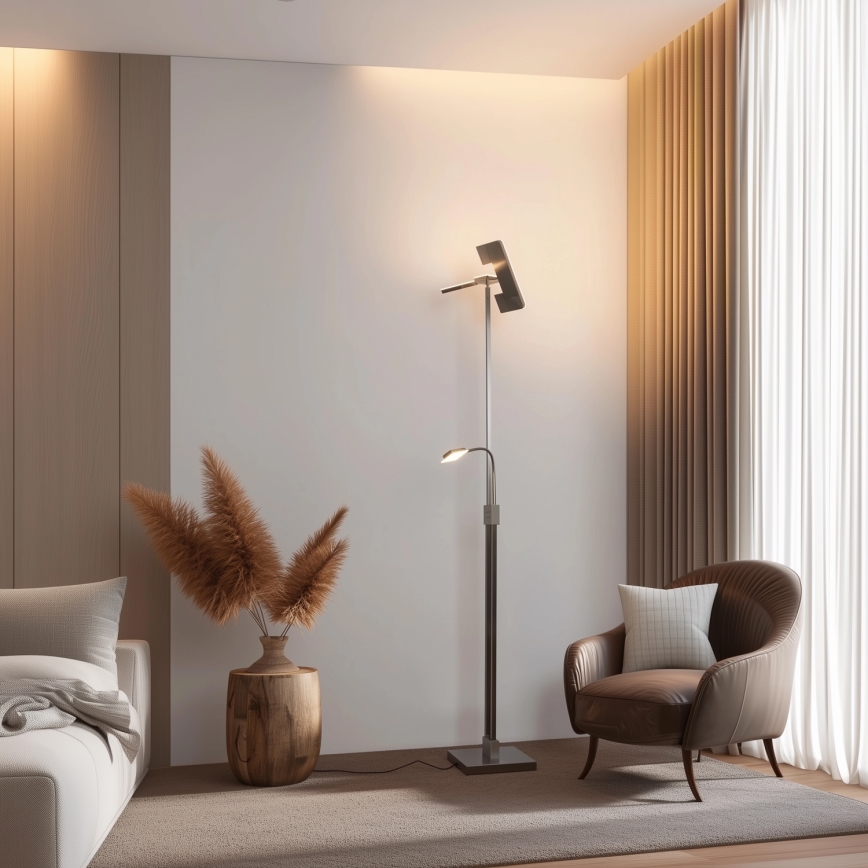 Eglo 33817 - LED Dimming touch επιδαπέδια λάμπα SOLANO LED/30W/230V + LED/4W