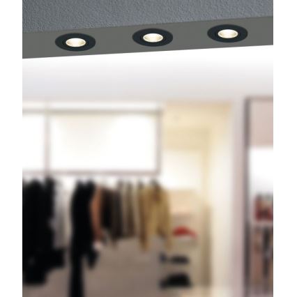 Eglo - LED Dimmable χωνευτό φωτιστικό/6W/230V μαύρο