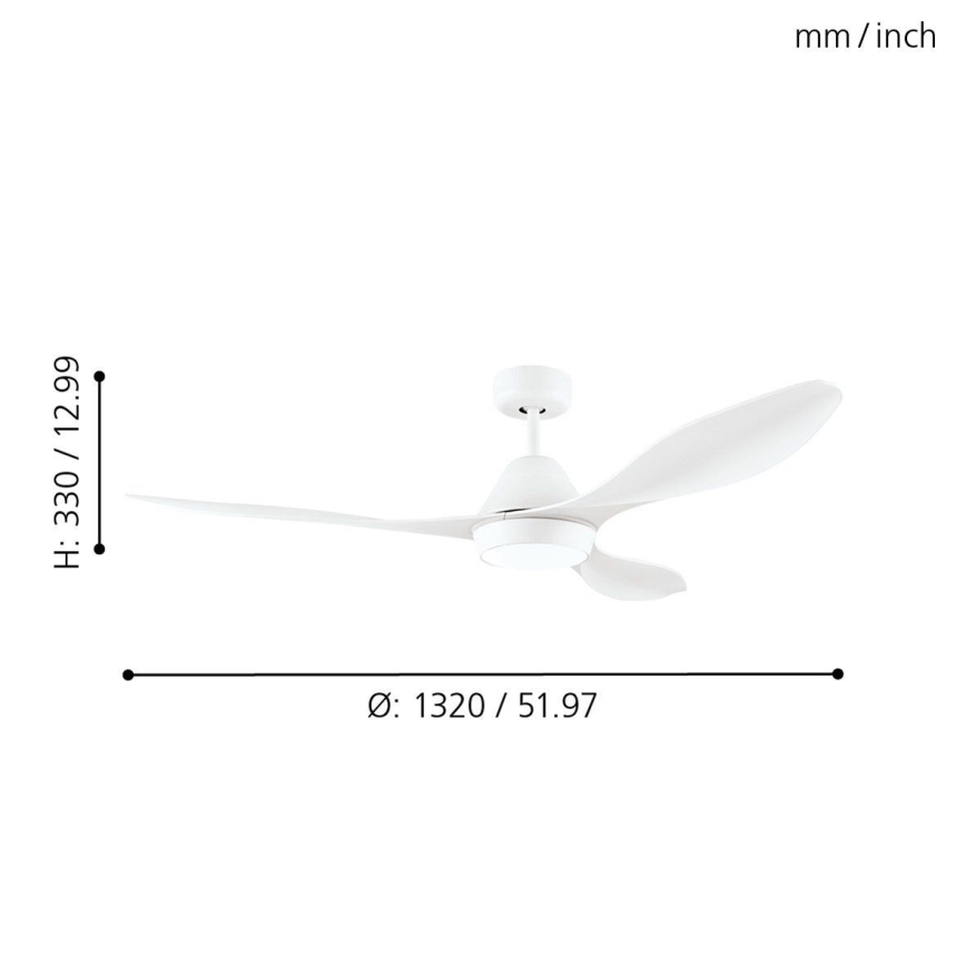 Eglo - LED Ανεμιστήρας οροφής LED/18W/230V + RC