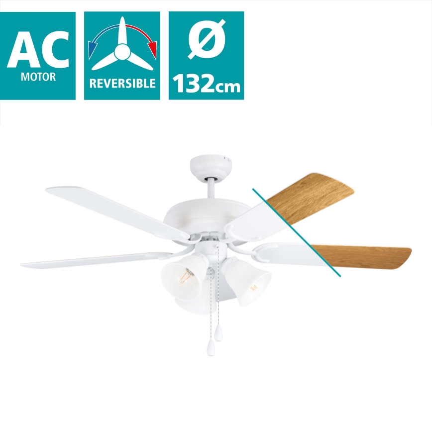 Eglo - Ανεμιστήρας οροφής 3xE27/40W/230V λευκό
