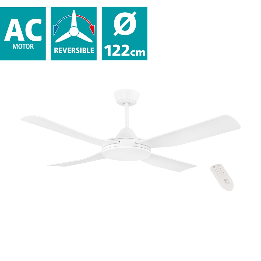 Eglo - Ανεμιστήρας οροφής 52W/230V +  RC λευκό