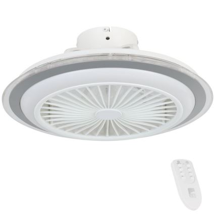 Eglo - Ανεμιστήρας οροφής LED ντιμαριζόμενος LED/25,5W/230V λευκό/γκρι 2700-6500K + τηλεχειριστήριο