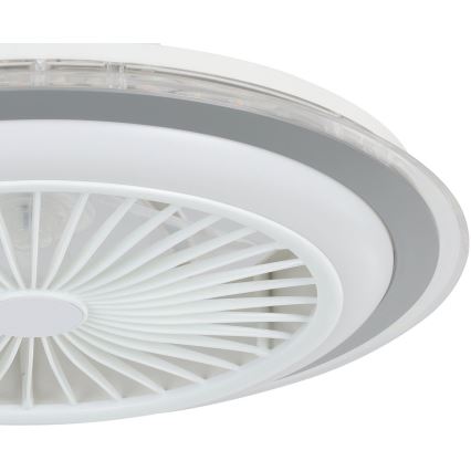 Eglo - Ανεμιστήρας οροφής LED ντιμαριζόμενος LED/25,5W/230V λευκό/γκρι 2700-6500K + τηλεχειριστήριο