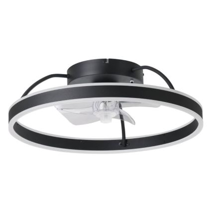 Eglo - Ρυθμιζόμενος ανεμιστήρας οροφής LED RGBW/36W/230V 3000-6500K μαύρος + τηλεχειριστήριο