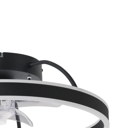 Eglo - Ρυθμιζόμενος ανεμιστήρας οροφής LED RGBW/36W/230V 3000-6500K μαύρος + τηλεχειριστήριο