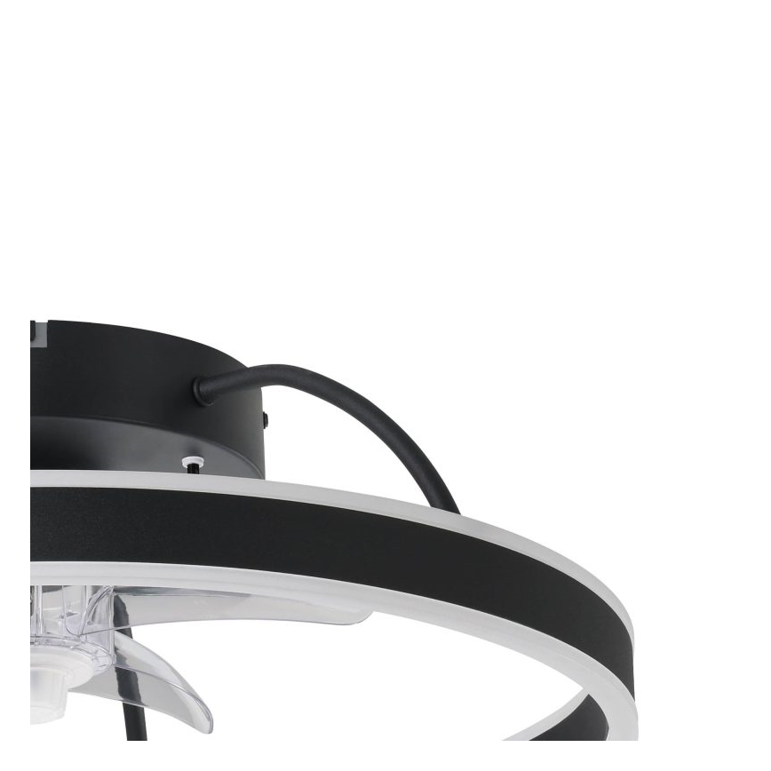 Eglo - Ρυθμιζόμενος ανεμιστήρας οροφής LED RGBW/36W/230V 3000-6500K μαύρος + τηλεχειριστήριο