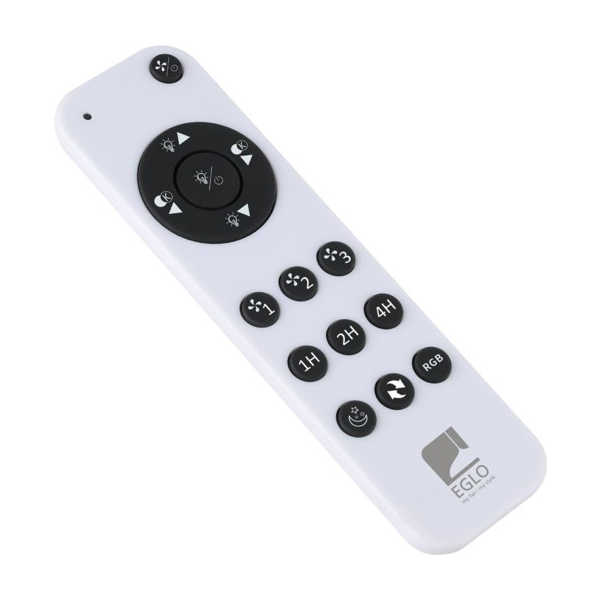 Eglo - Ρυθμιζόμενος ανεμιστήρας οροφής LED RGBW/36W/230V 3000-6500K μαύρος + τηλεχειριστήριο