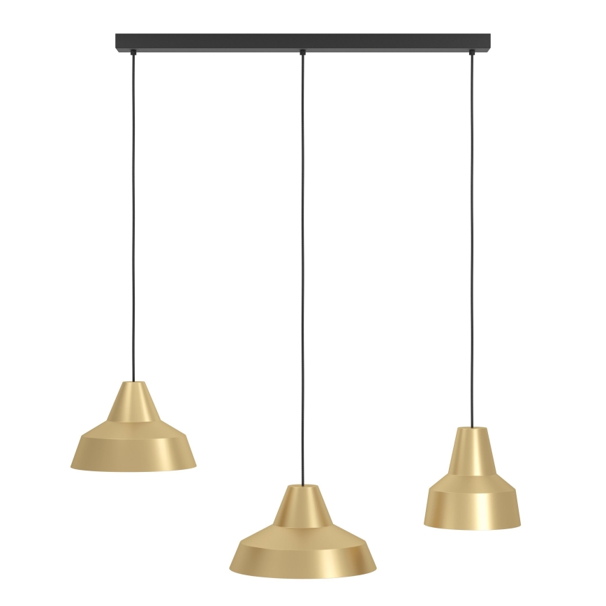 Eglo - Κρεμαστό φωτιστικό οροφής 3xE27/40W/230V χρυσό