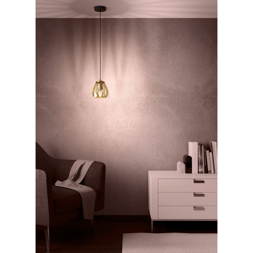 Eglo - Κρεμαστό φωτιστικό οροφής 1xE27/40W/230V χρυσό