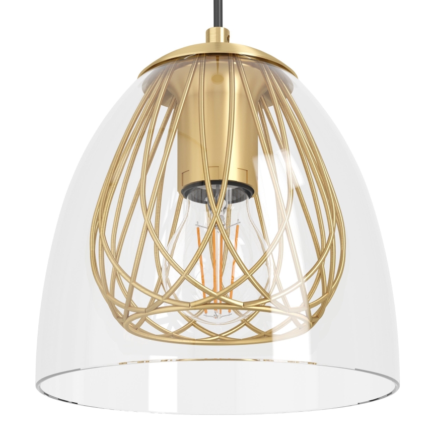 Eglo - Κρεμαστό φωτιστικό οροφής 4xE27/40W/230V χρυσό