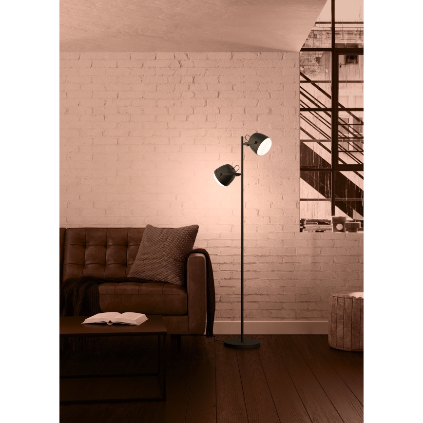 Eglo - Επιδαπέδιο φωτιστικό 2xE27/28W/230V μαύρο