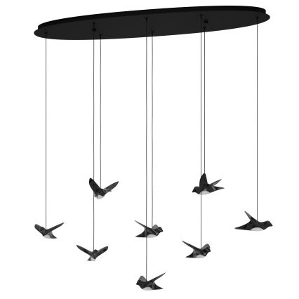 Eglo - Led Dimmable κρεμαστό φωτιστικό οροφής 8xLED/4,2W/230V 3000K μαύρο
