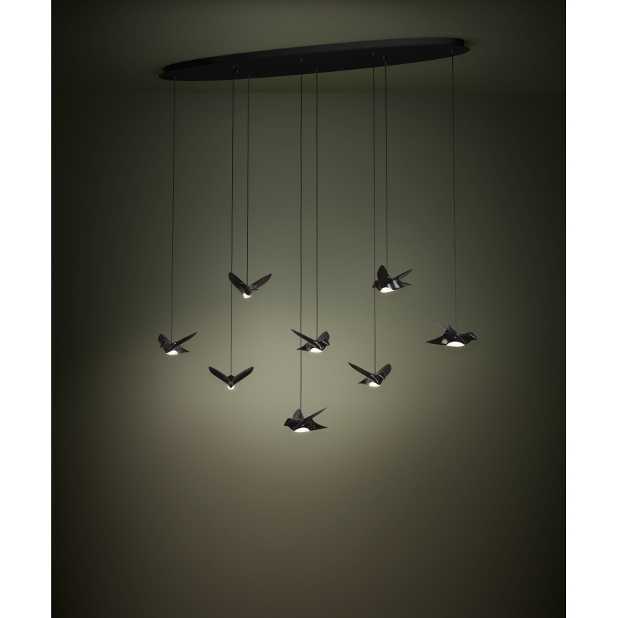 Eglo - Led Dimmable κρεμαστό φωτιστικό οροφής 8xLED/4,2W/230V 3000K μαύρο