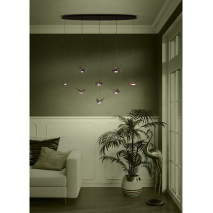 Eglo - Led Dimmable κρεμαστό φωτιστικό οροφής 8xLED/4,2W/230V 3000K μαύρο