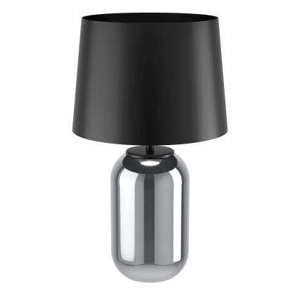 Eglo - Eπιτραπέζιο φωτιστικό 1xE27/40W/230V μαύρο/φιμέ
