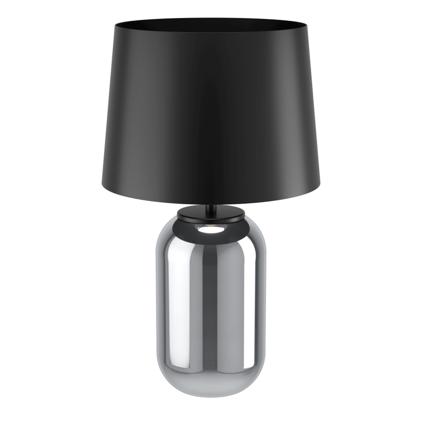 Eglo - Eπιτραπέζιο φωτιστικό 1xE27/40W/230V μαύρο/φιμέ