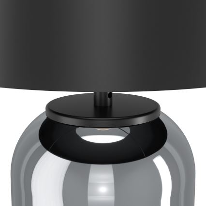 Eglo - Eπιτραπέζιο φωτιστικό 1xE27/40W/230V μαύρο/φιμέ