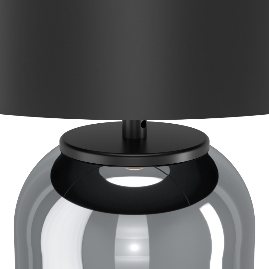 Eglo - Eπιτραπέζιο φωτιστικό 1xE27/40W/230V μαύρο/φιμέ