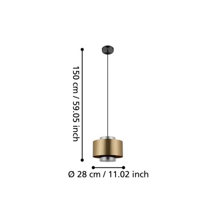 Eglo - Κρεμαστό φωτιστικό οροφής 1xE27/40W/230V χρυσό