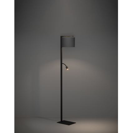 Eglo - Επιδαπέδια λάμπα LED 1xE27/40W/230V + LED/3,8W 3000K μαύρο