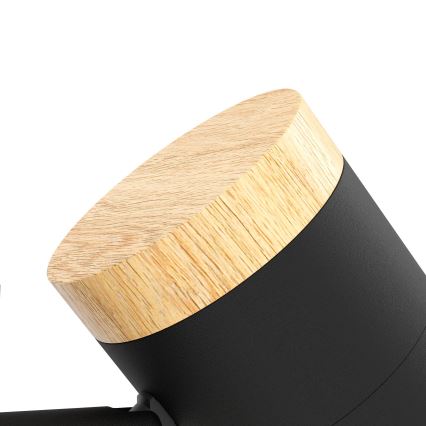 Eglo - Επιδαπέδια λάμπα LED 3xGU10/4,5W/230V 3000K μαύρο/καφέ