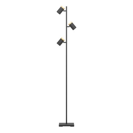 Eglo - Επιδαπέδια λάμπα LED 3xGU10/4,5W/230V 3000K μαύρο/καφέ