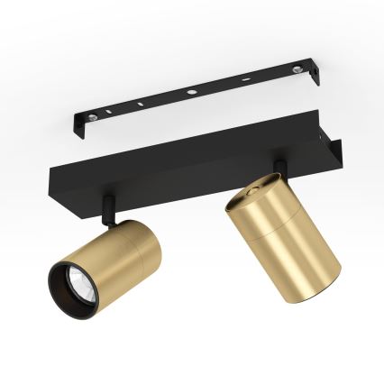 Eglo - LED Σποτ 2xGU10/4,5W/230V 3000K μαύρο/χρυσό