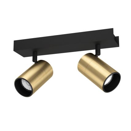 Eglo - LED Σποτ 2xGU10/4,5W/230V 3000K μαύρο/χρυσό