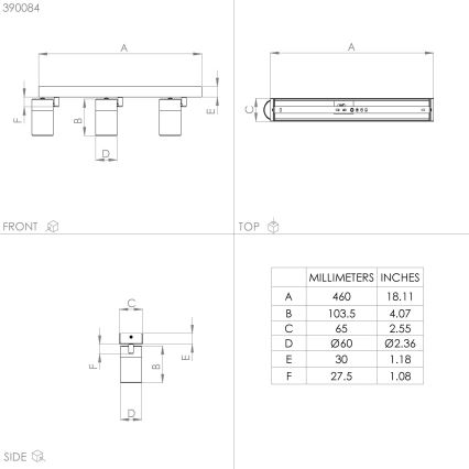 Eglo - LED Σποτ 3xGU10/4,5W/230V 3000K μαύρο/χρυσό