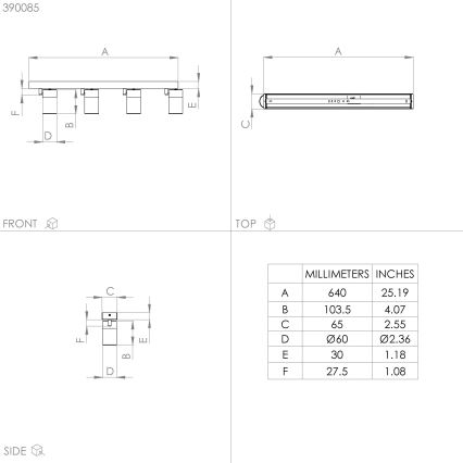 Eglo - LED Σποτ 4xGU10/4,5W/230V 3000K μαύρο/χρυσό