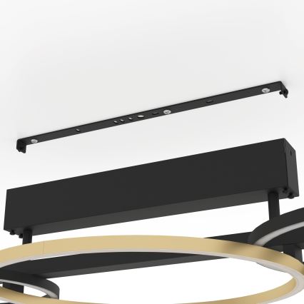 Eglo - Πλαφονιέρα οροφής ντιμαριζόμενη LED 2xLED/12,5W/230V + LED/15,5W 3000K μαύρο