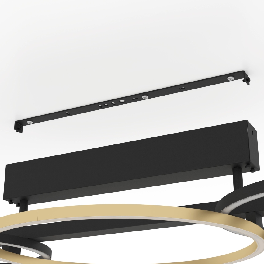 Eglo - Πλαφονιέρα οροφής ντιμαριζόμενη LED 2xLED/12,5W/230V + LED/15,5W 3000K μαύρο
