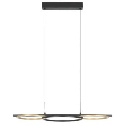 Eglo - Led Dimmable κρεμαστό φωτιστικό οροφής 2xLED/12,5W/230V + LED/15,5W 3000K μαύρο