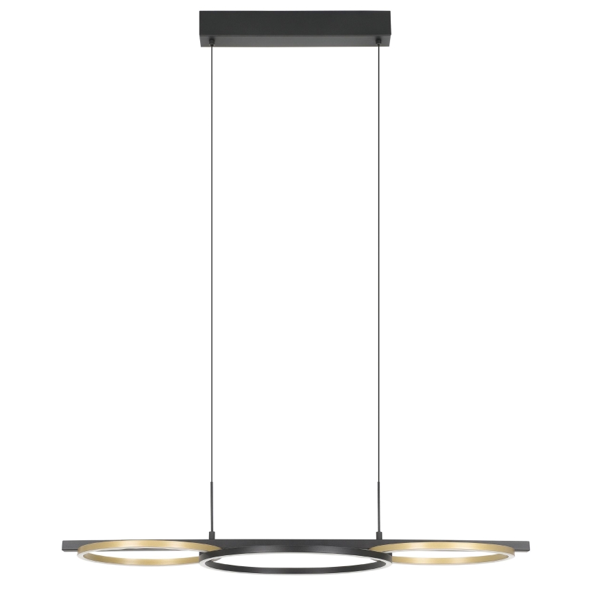 Eglo - Led Dimmable κρεμαστό φωτιστικό οροφής 2xLED/12,5W/230V + LED/15,5W 3000K μαύρο