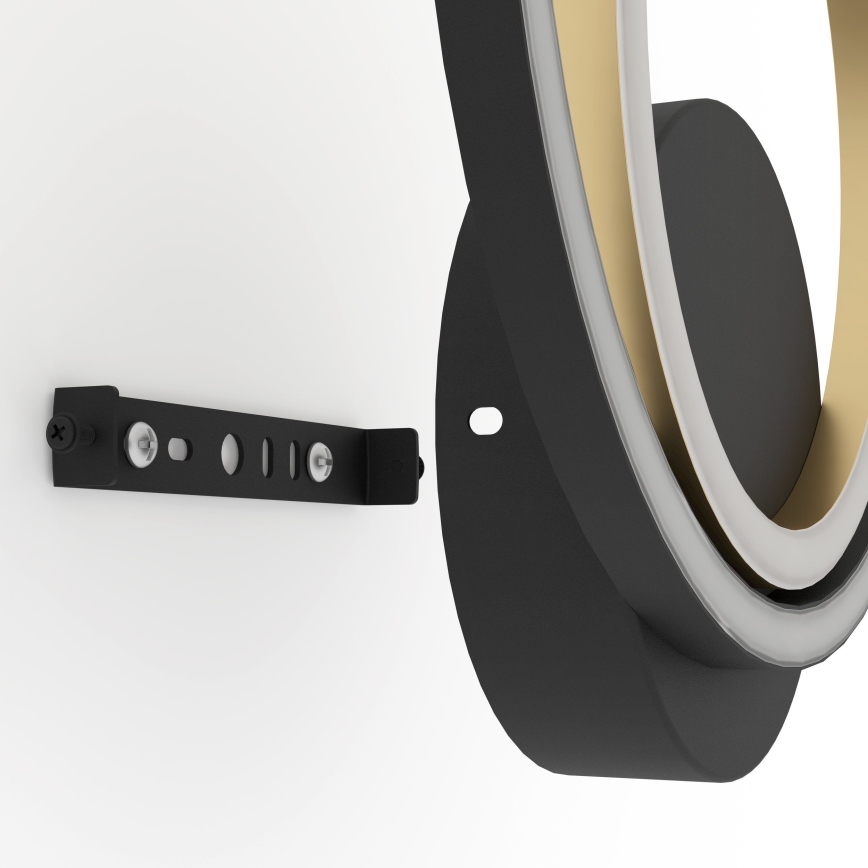 Eglo - Φωτιστικό τοίχου LED LED/12W/230V 3000K + 4xLED/2,1W 3000K μαύρο